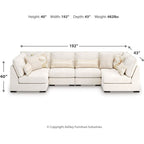 Donelson Creek 6 Piece Sectional - Vanilla