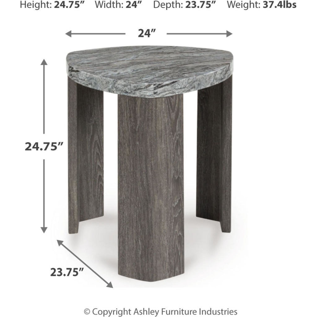 Surmour End Table - Gray/Brown