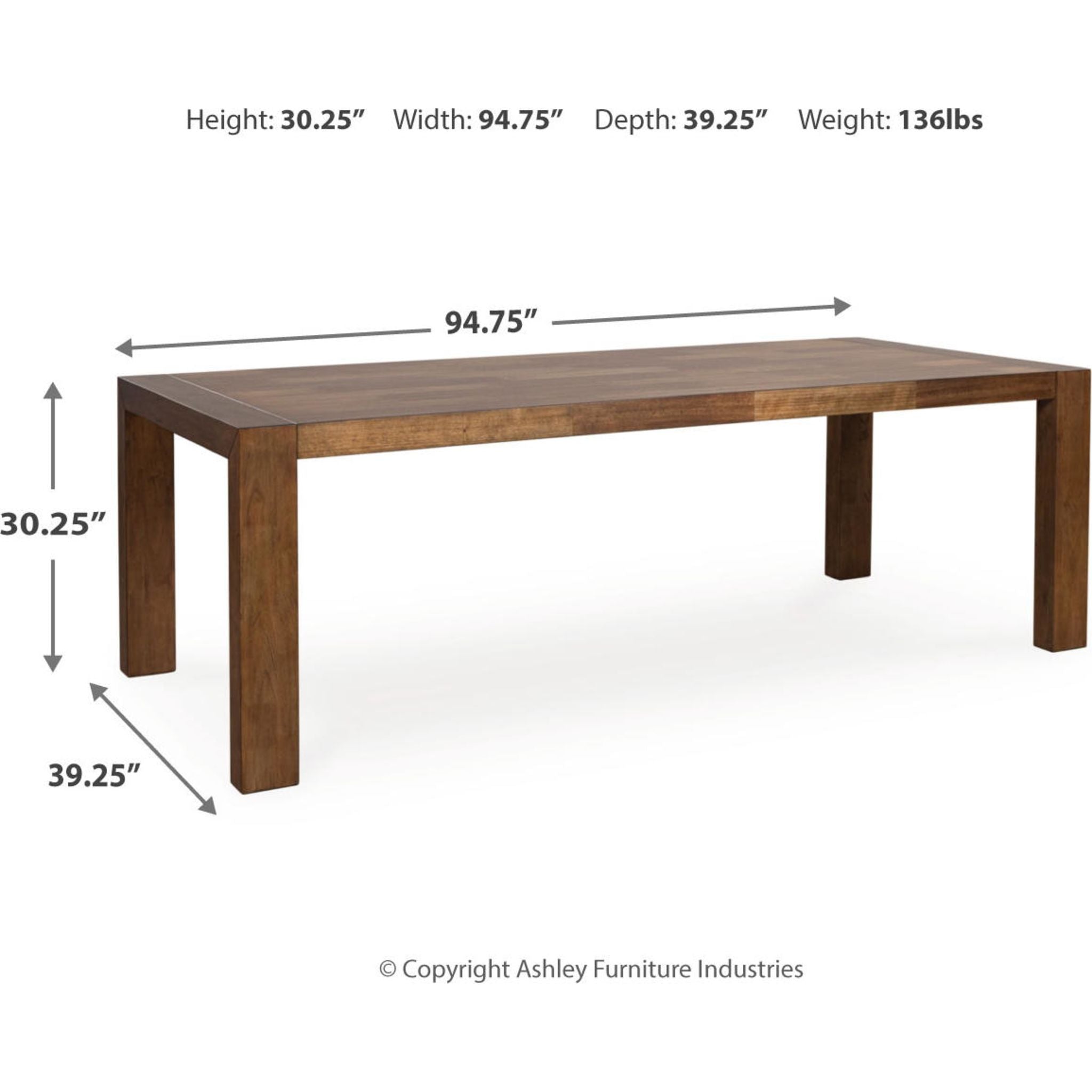 Kraeburn Dining Table - Brown - (D496-25)