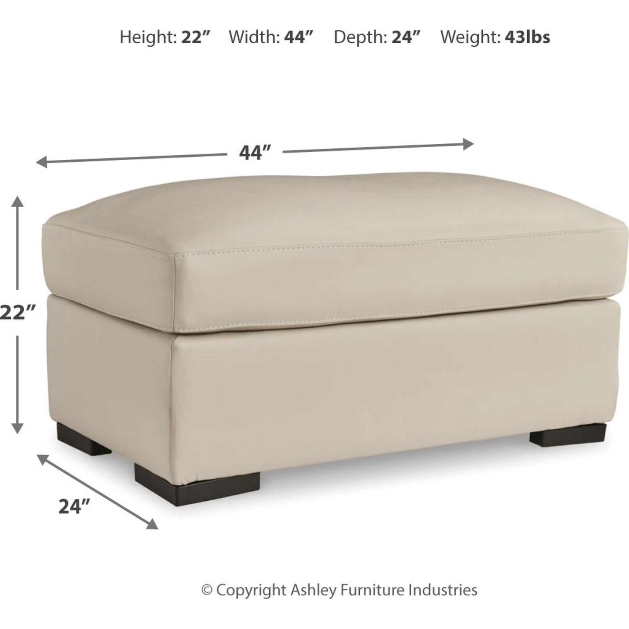 Treasure Trove Ottoman - Almond