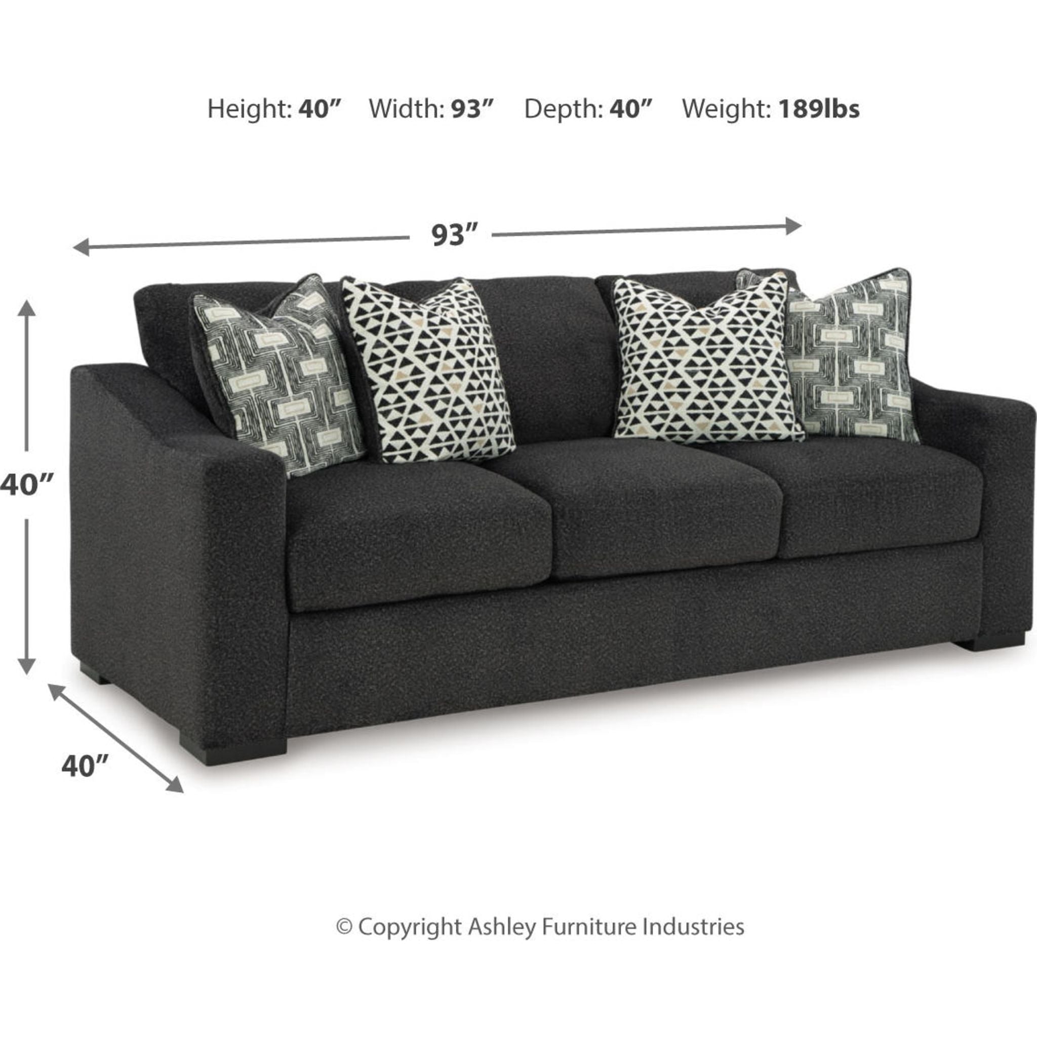 Wryenlynn Sofa - Onyx