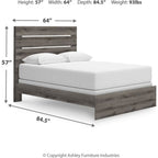 Graystorm Queen Panel Bed - Brown Gray