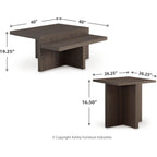 Zendex 2 Pack Tables - Brown