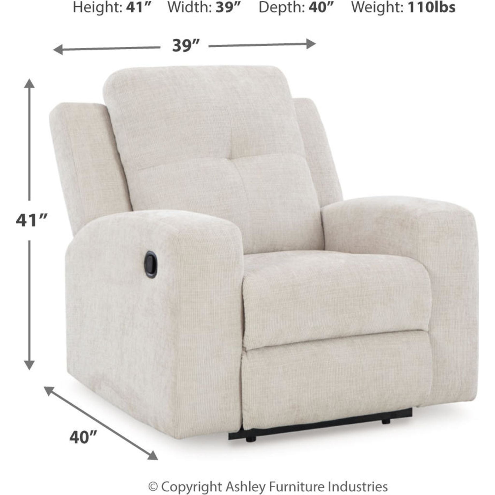 Danum Recliner - Stone