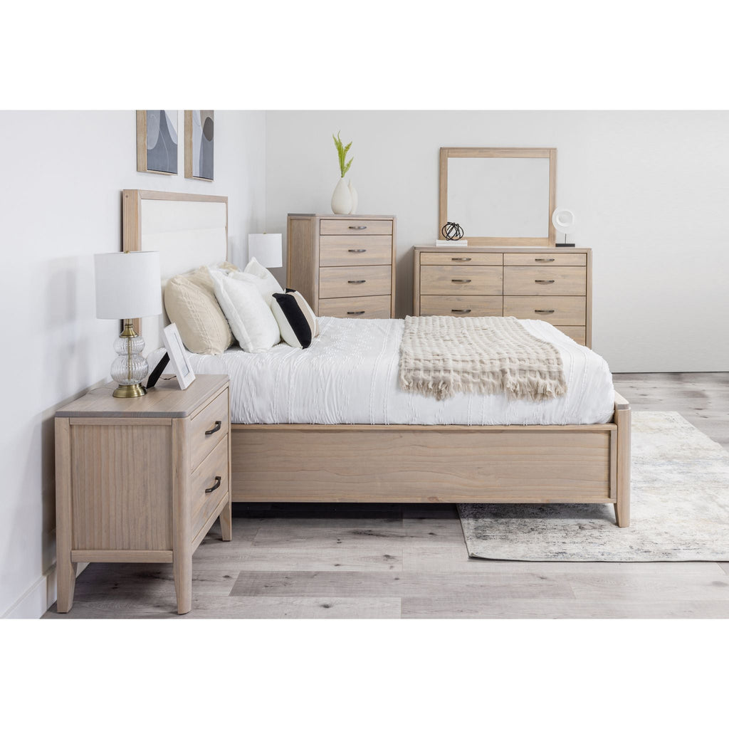 Ellesmere 6 Piece Full Storage Bedroom - Champagne/White