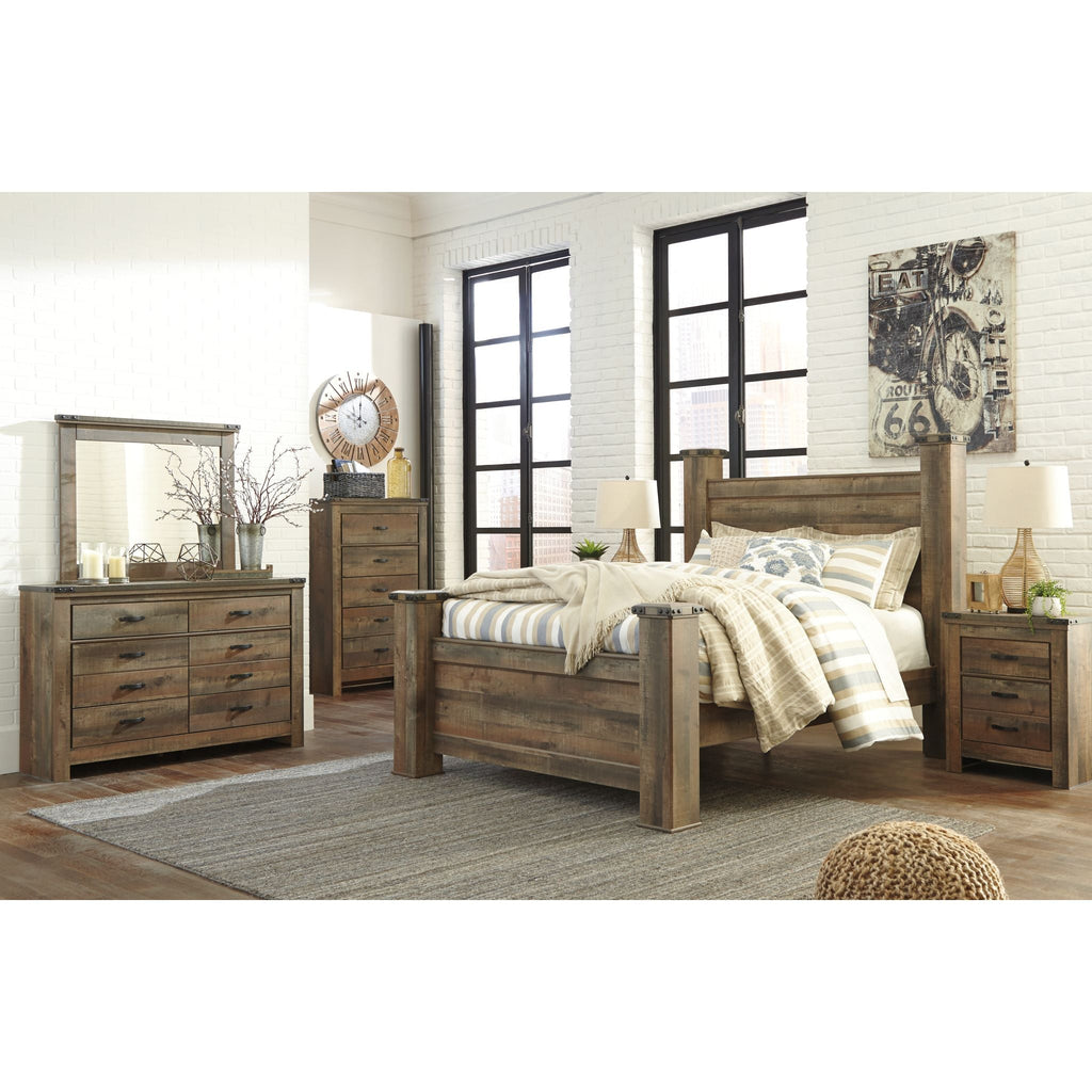 Trinell Poster Bed - Brown