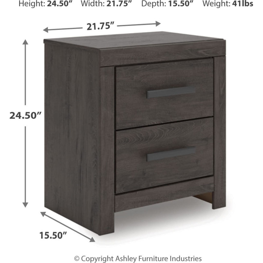Prendonea Nightstand - Charcoal