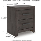 Prendonea Nightstand - Charcoal