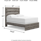 Graystorm Full Panel Bed - Brown Gray