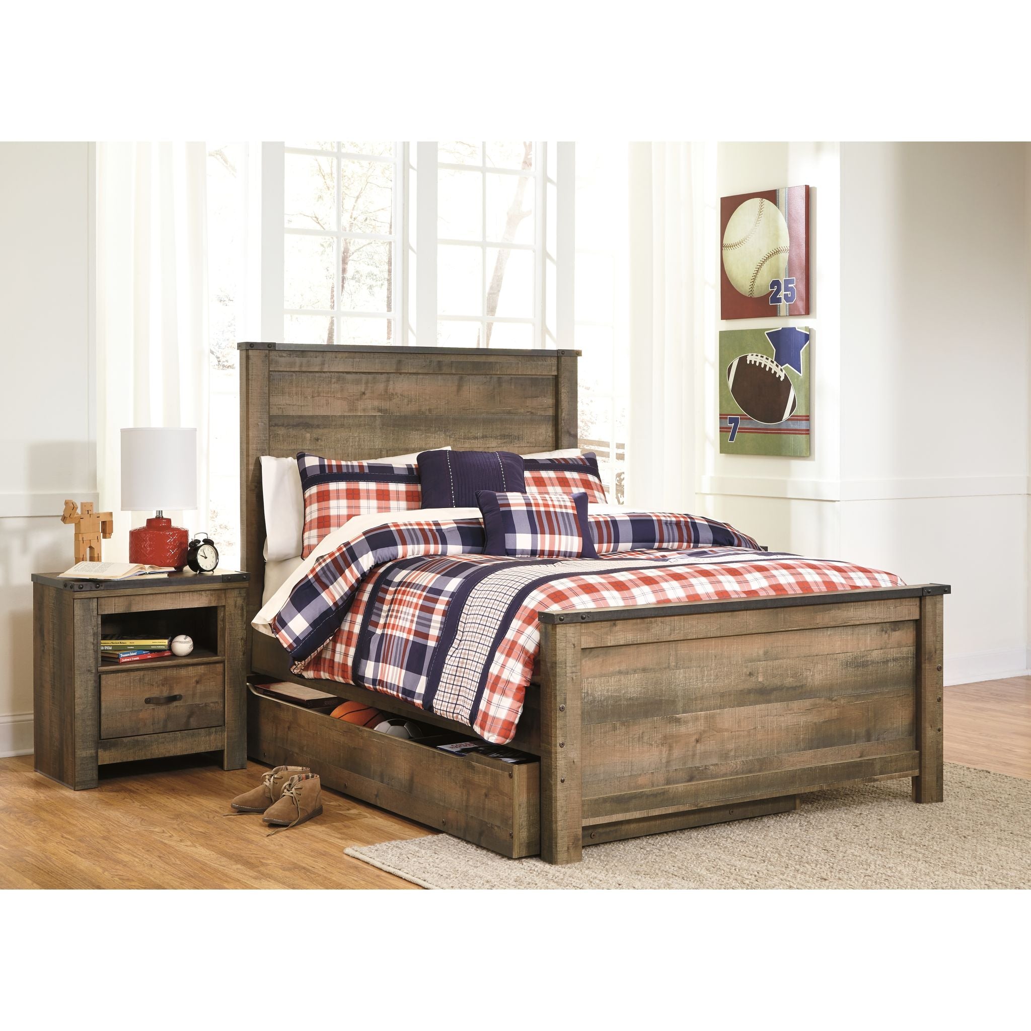 Trinell 5 Piece Full Storage Bed - Brown