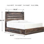 Drystan 5 Piece King Storage Bedroom - Multi