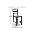 Wildenauer Counter Height Stool - Brown/Black - (D634-124)