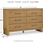 Sherbana Dresser - Light Brown