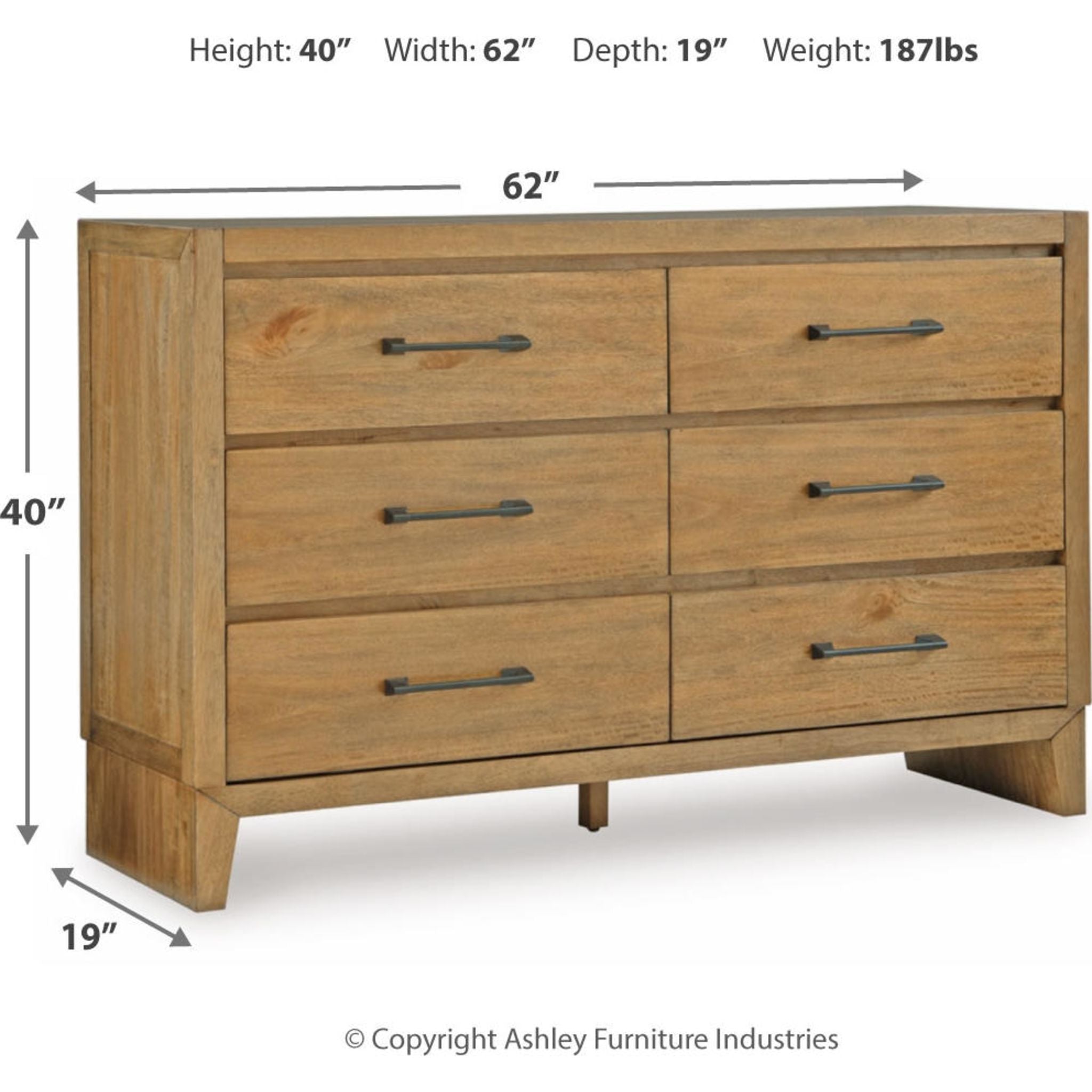 Sherbana Dresser - Light Brown