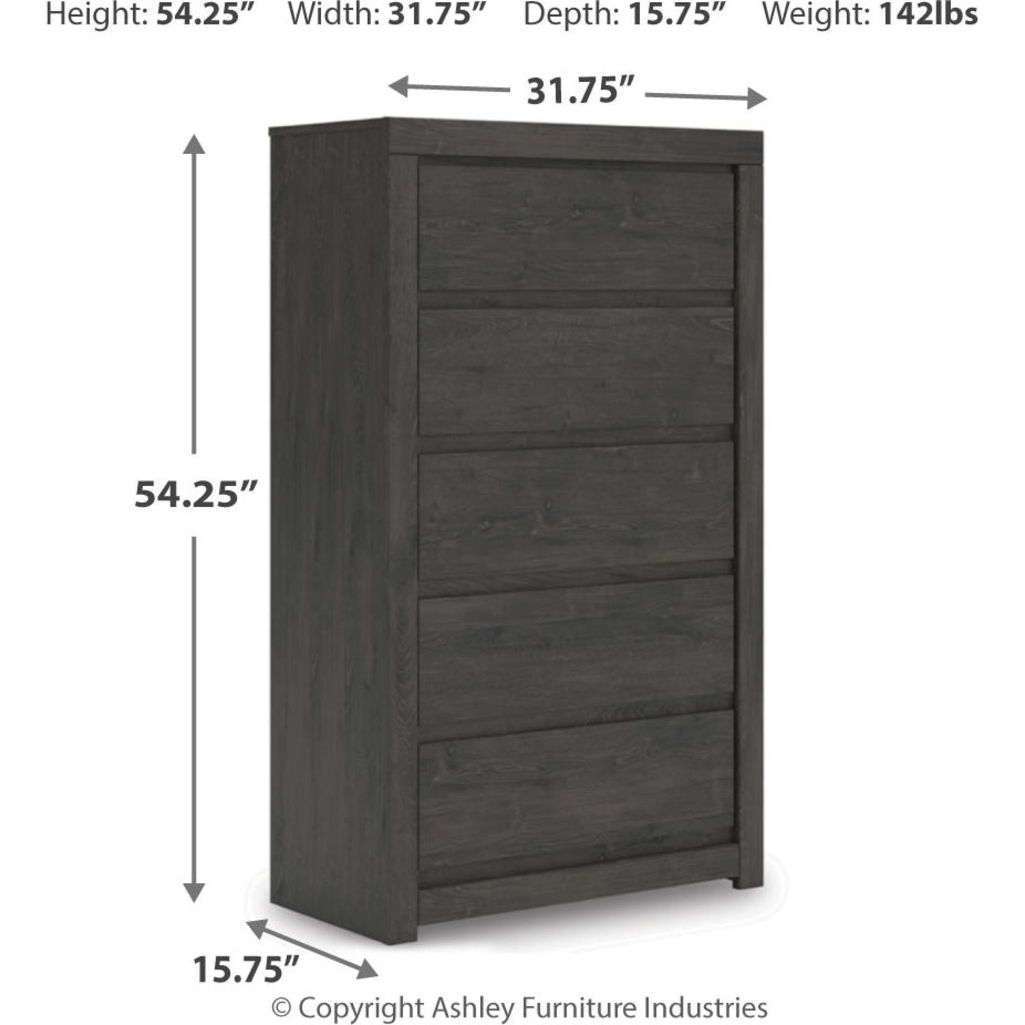 Fraluna Chest - Charcoal