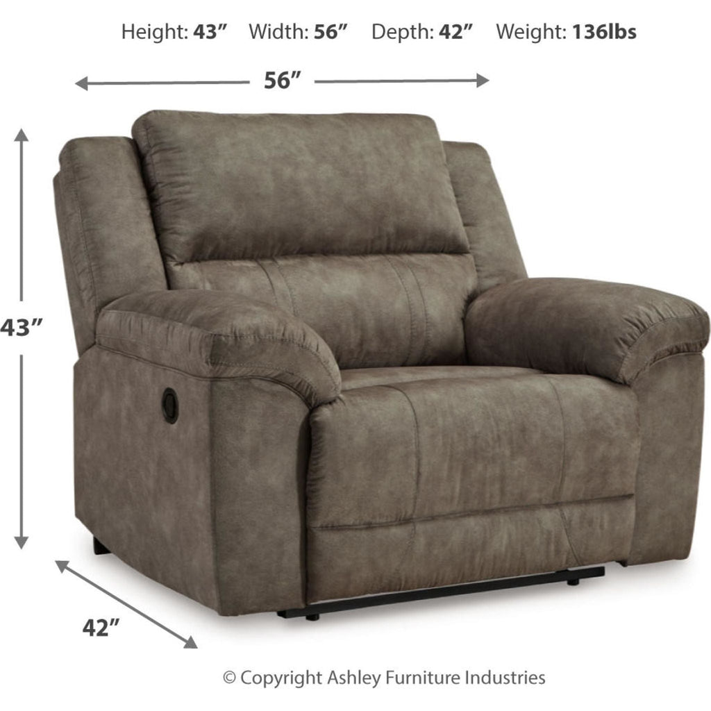 Laresview Oversized Recliner - Fossil