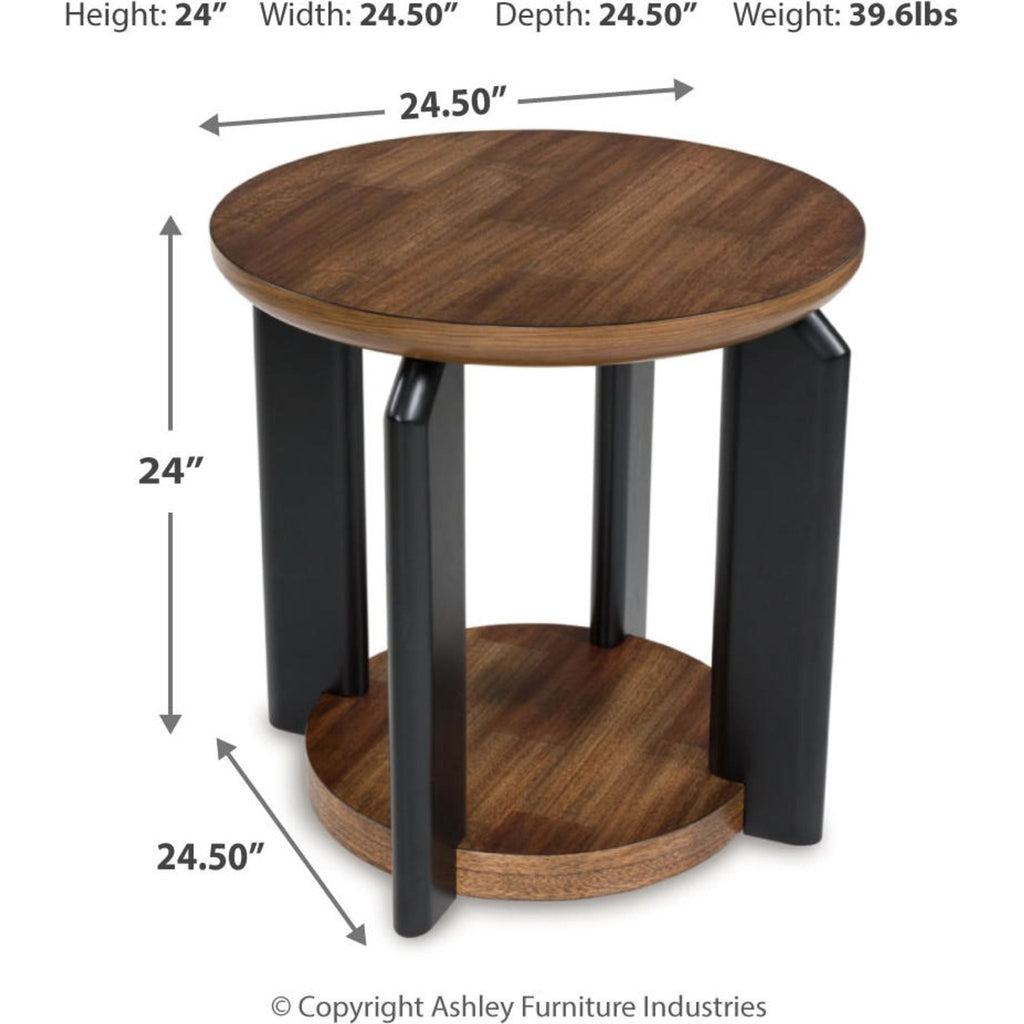 Kraeburn End Table - Brown/Black