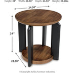 Kraeburn End Table - Brown/Black