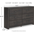 Hollivern Dresser - Dark Gray