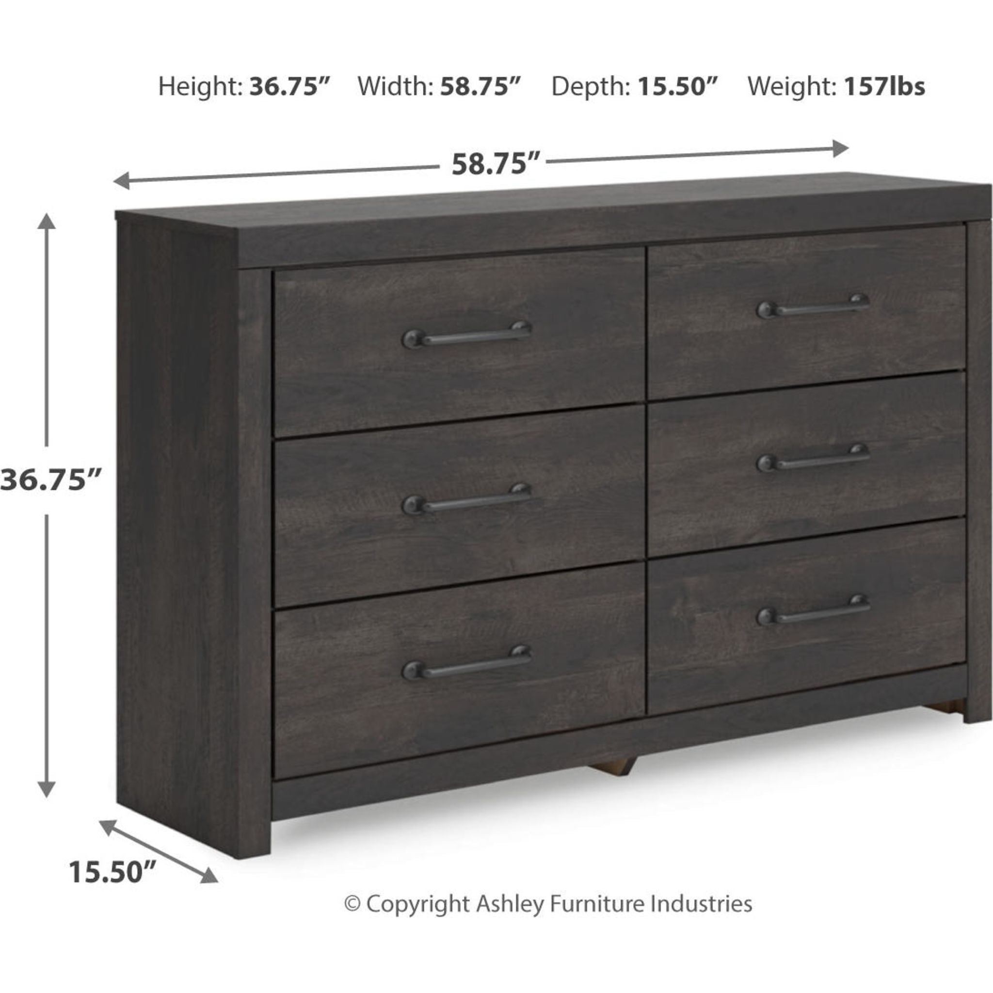 Hollivern Dresser - Dark Gray