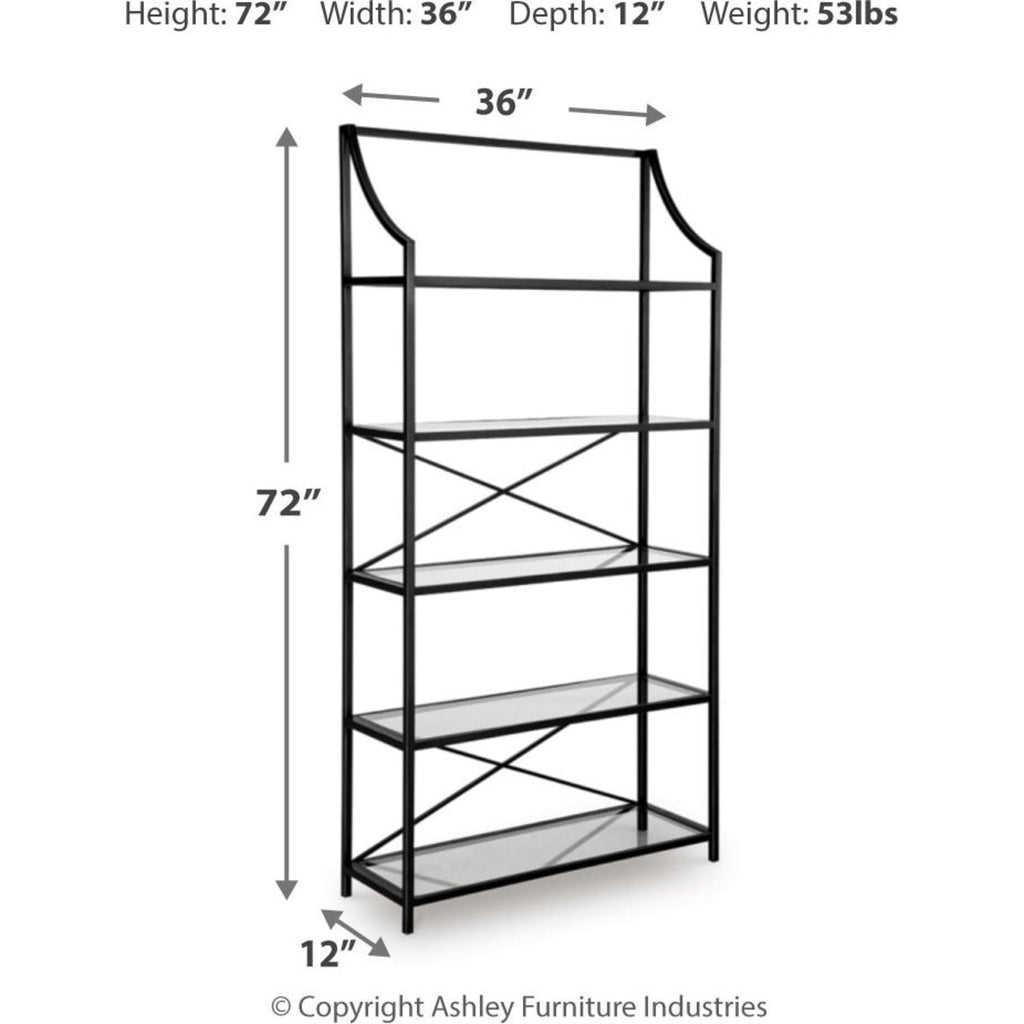 Dakerwell Bookcase - Antique Black