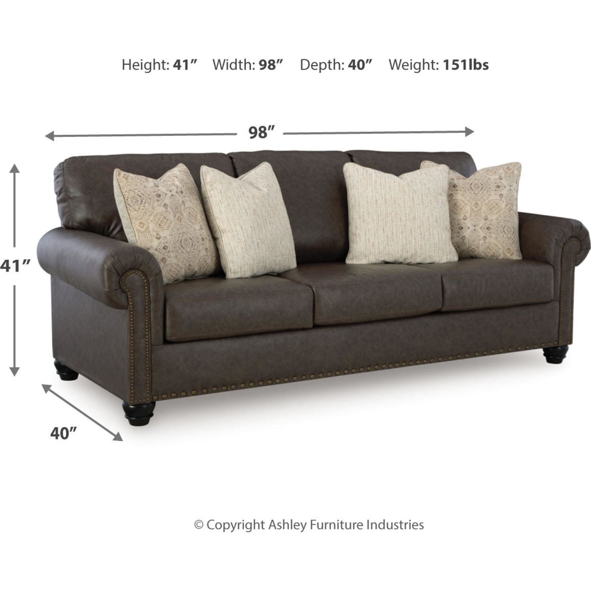 Roxmere Sofa - Umber