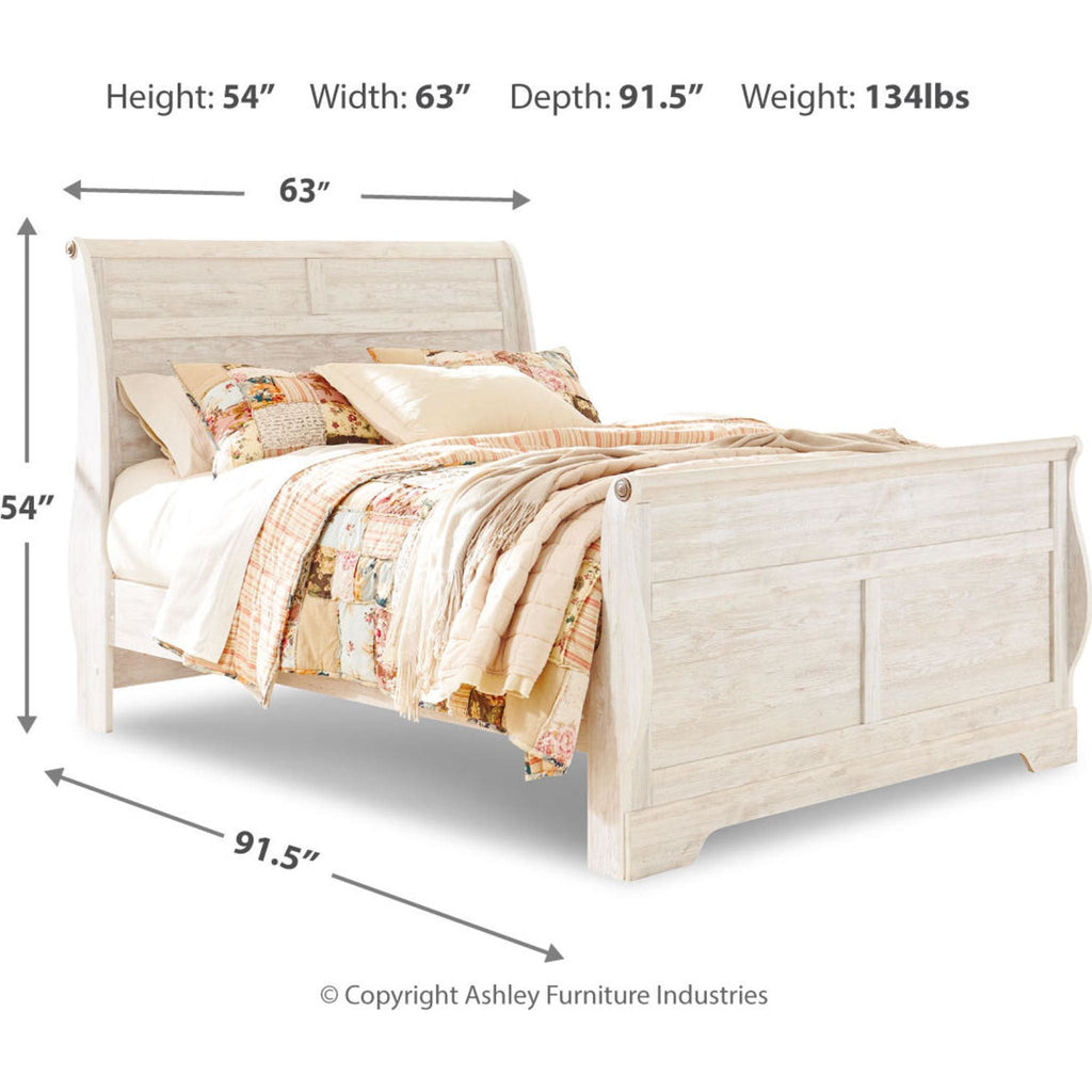 Willowton Queen Sleigh Bed
