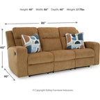 Kanlow Reclining Sofa - Honey