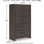 Prendonea Chest - Charcoal