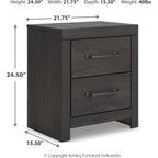 Hollivern Nightstand - Dark Gray
