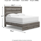 Graystorm King Panel Bed - Brown Gray