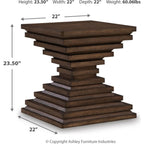 Hannodream End Table - Warm Brown