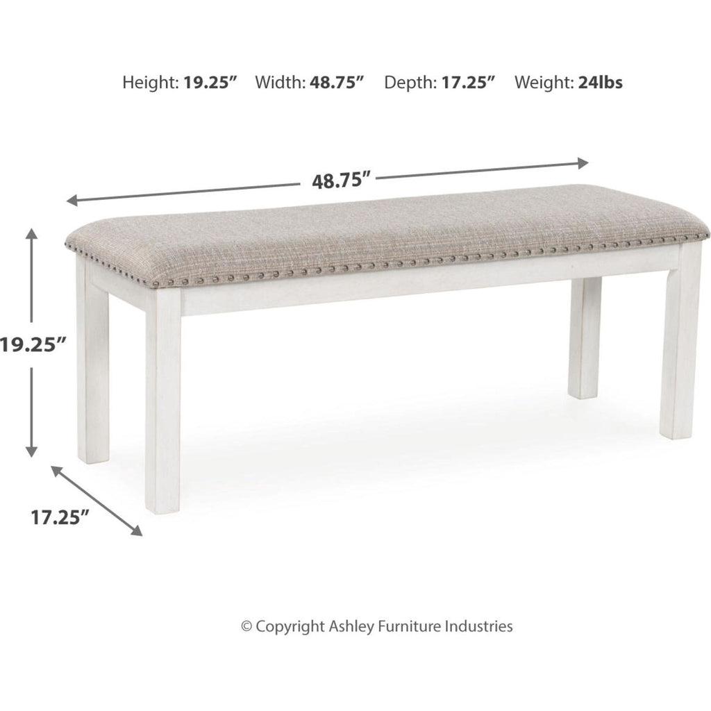 Robbinsdale Dining Bench - Antique White - (D642-00)