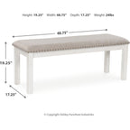 Robbinsdale Dining Bench - Antique White - (D642-00)