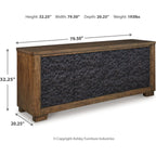 Rosswain TV Stand - Warm Brown
