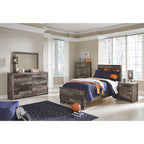Derekson Panel Bed - Multi Gray