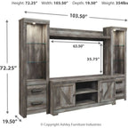Wynnlow 4 Piece Entertainment Unit - Gray