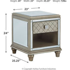 Chevanna End Table - Platinum