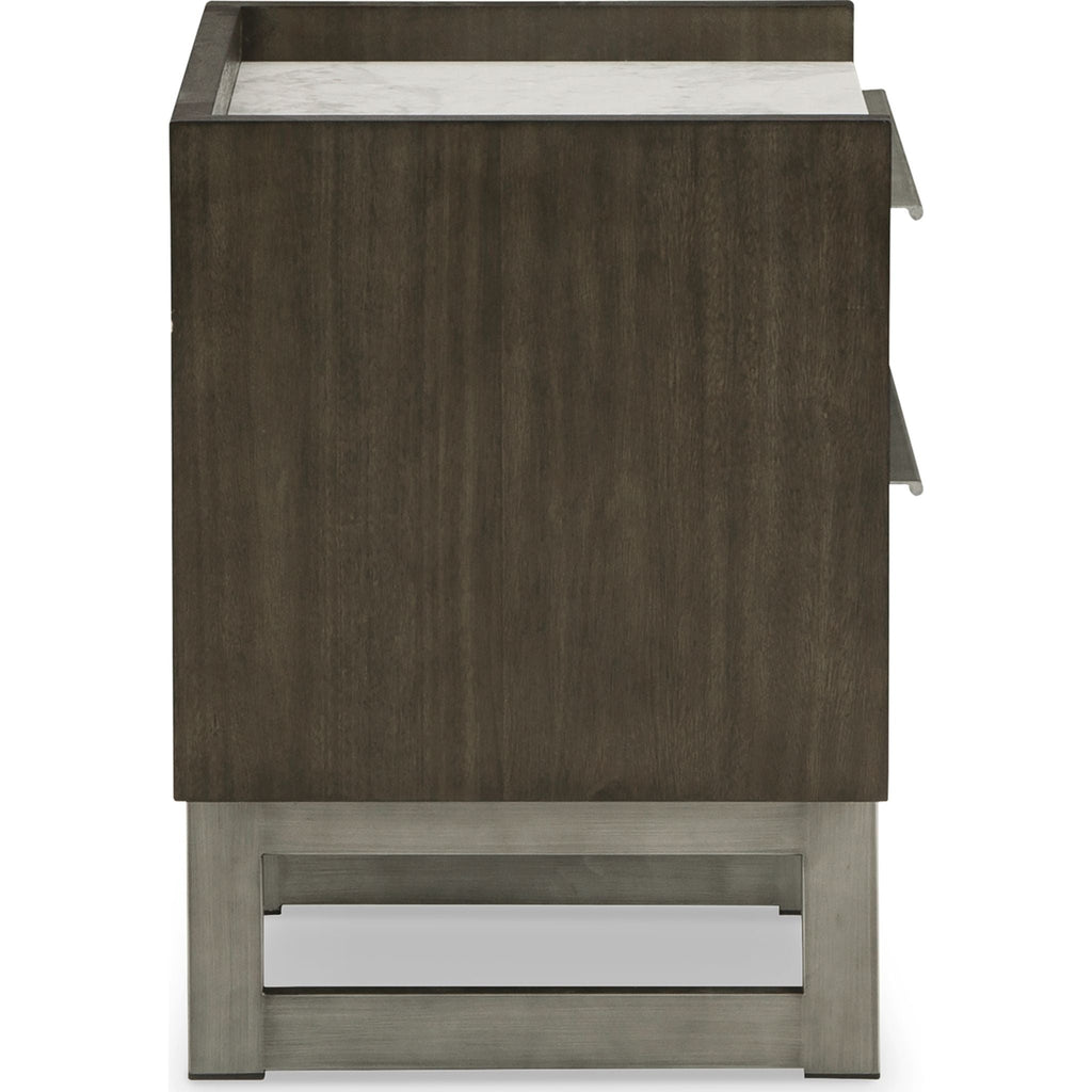 Arkenton Nightstand - Grayish Brown/White