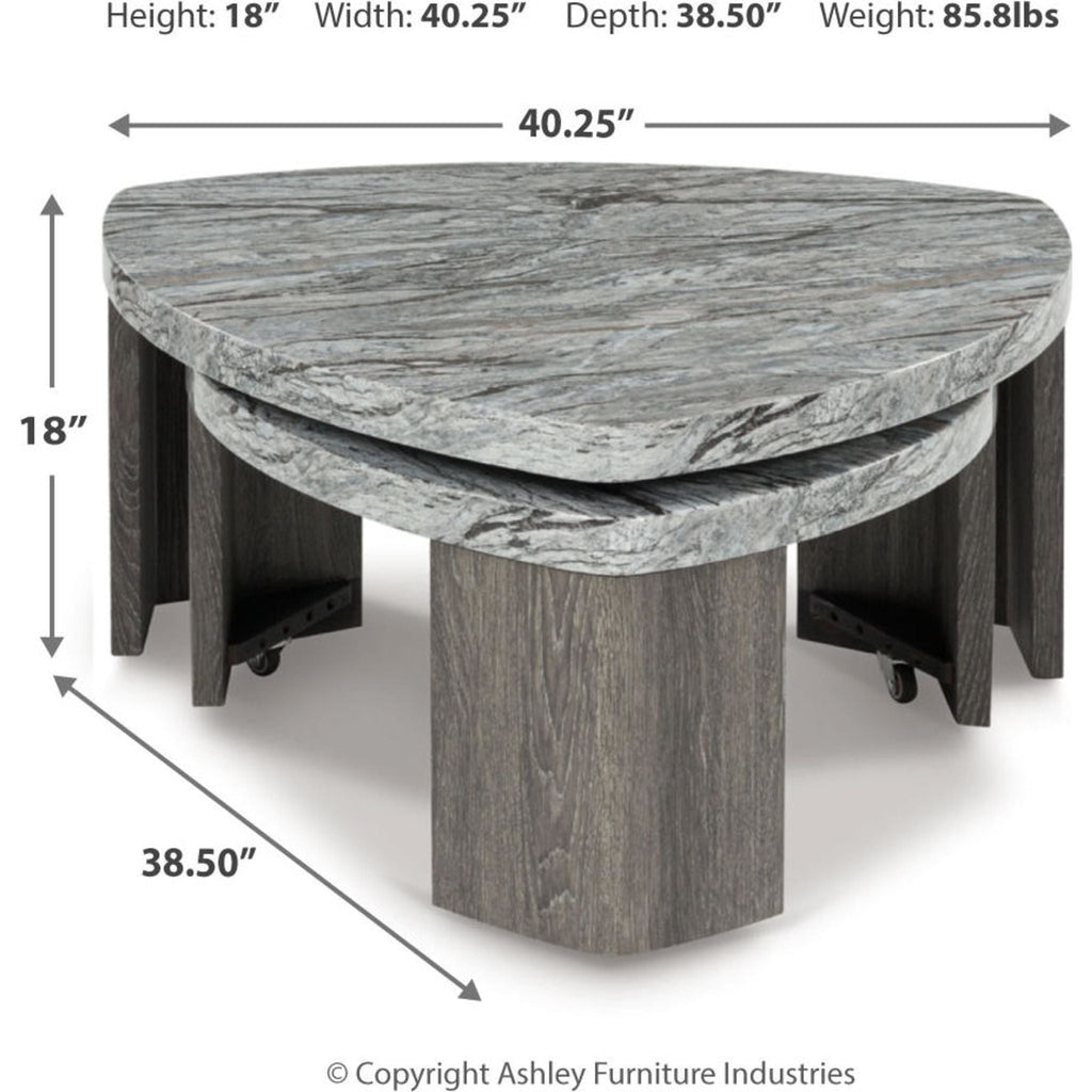 Surmour Stacked Coffee Table - Gray/Brown