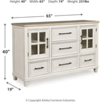 Shaybrock Dresser - Antique White/Brown
