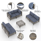 6 - Person Outdoor Sectional Seating Group with Cushions