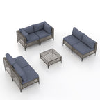 6 - Person Outdoor Sectional Seating Group with Cushions
