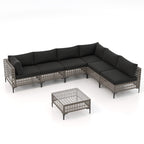 6 - Person Outdoor Sectional Seating Group with Cushions