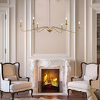 6-Light Classic French Minialist Chandelier with Candle-Style Lighting