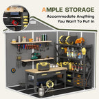 6 ft x 4 ft/6 ft x 8 ft/8 ft x 6 ft/8 ft x 10 ft All-Weather Resin Outdoor Plastic Storage Shed w/Floor, Spire Tool Shed