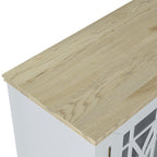 63 Vintage Style Wood Kitchen Accent Buffet Sideboard Cabinet - 63 in Width