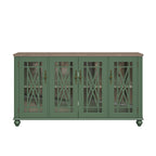 63 Vintage Style Wood Kitchen Accent Buffet Sideboard Cabinet - 63 in Width