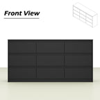 63W 9 Drawer Dresser Accent Dresser for Living Room Bedroom Chest