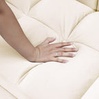 64.96 Velvet 3-in-1 Convertible Sofa Bed with Adjustable Back, Storage Pocket, and 500lb Weight Capacity